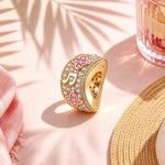 Spring Symphony Flower Tarnish-resistant Silver Charms In 14K Gold Plated