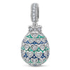 Easter Serenade Tarnish-resistant Silver Dangle Charms In White Gold Plated