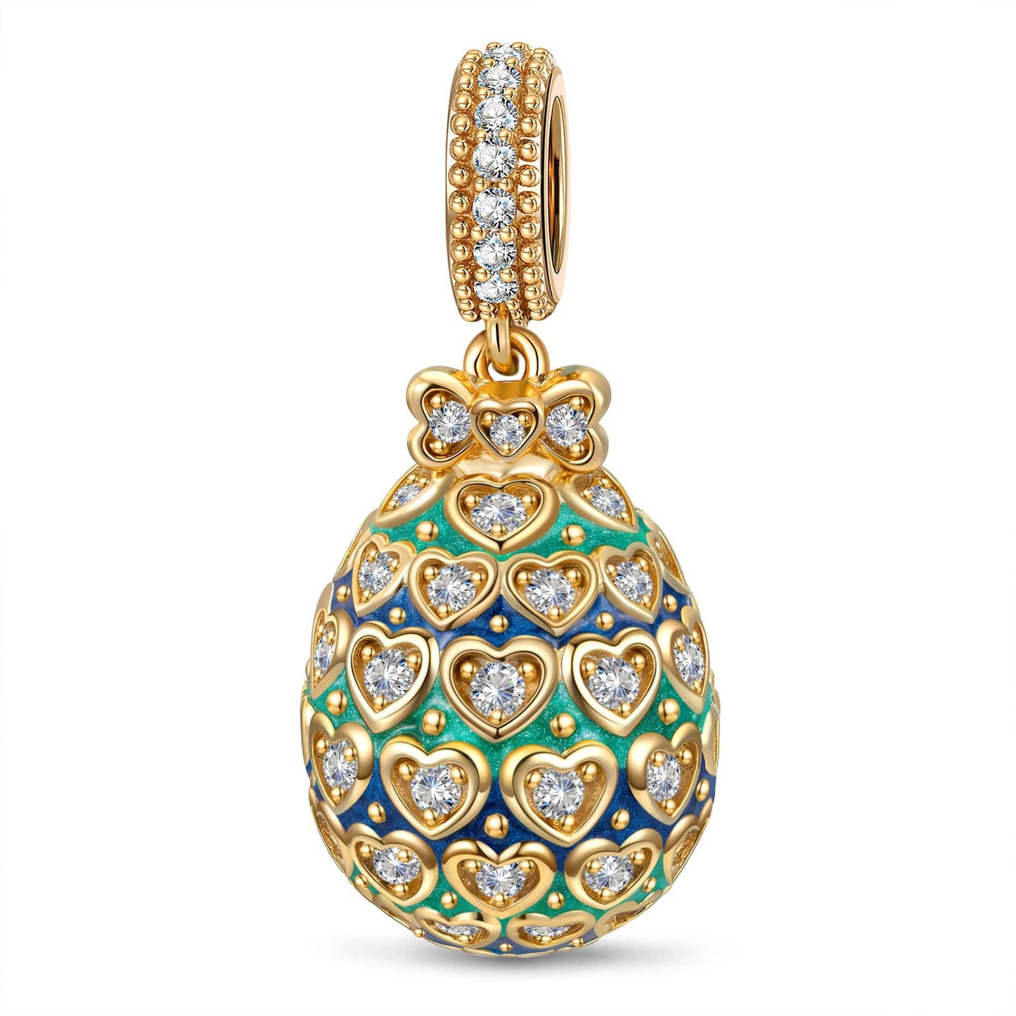 Easter Serenade Tarnish-resistant Silver Dangle Charms In 14K Gold Plated