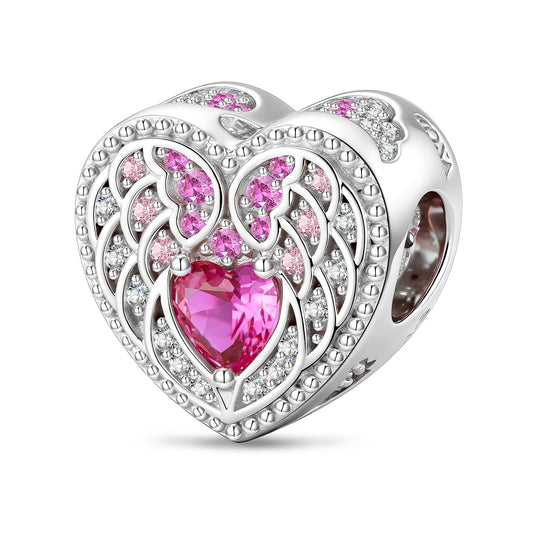 gona- Celestial Wing Tarnish-resistant Silver Charms In White Gold Plated