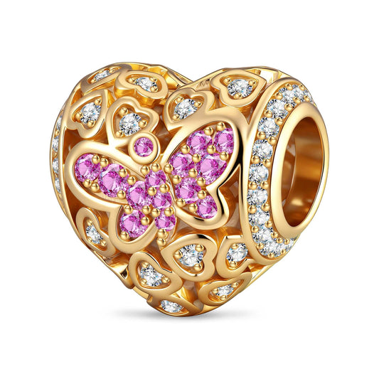 gona- Ethereal Wing Tarnish-resistant Silver Charms In 14K Gold Plated