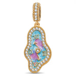 Wonderland Dali Clock Tarnish-Resistant Silver Charm In 14K Gold Plated
