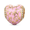 Romantic Filigree Heart Tarnish-resistant Silver Charms In 14K Gold Plated