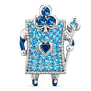 Alice in Wonderland Card Guard Tarnish-Resistant Silver Charm In White Gold Plated