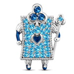 Alice in Wonderland Card Guard Tarnish-Resistant Silver Charm In White Gold Plated