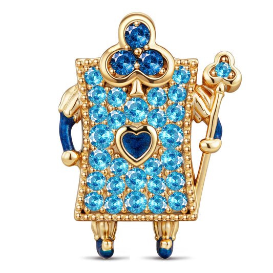 gona- Alice in Wonderland Card Guard Tarnish-Resistant Silver Charm In 14K Gold Plated
