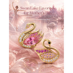 Marquise Solitaire Swan Tarnish-Resistant Silver Charm In 14K Gold Plated