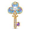 Wonderland Portal Key Tarnish-Resistant Silver Charm In 14K Gold Plated