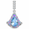 Princess Dress Tarnish-Resistant Silver Charm In White Gold Plated