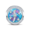 Galaxy Compass Tarnish-Resistant Silver Charm In White Gold Plated