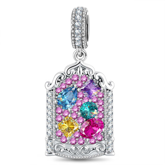 gona- Wonderland Rainbow Window Tarnish-Resistant Silver Charm In White Gold Plated