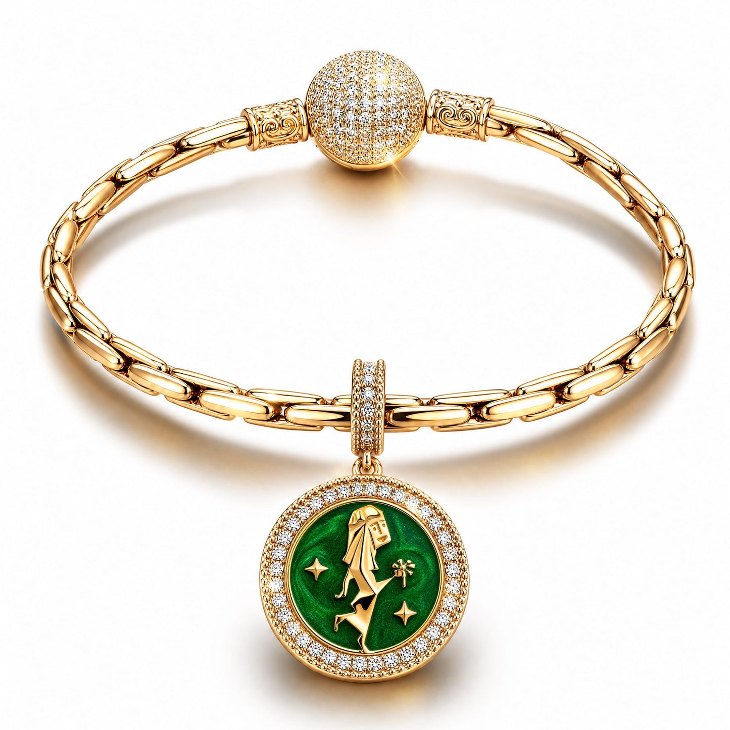 INFP MBTI Personality Tarnish-Resistant Silver Dangle Charm With Enamel In 14K Gold Plated