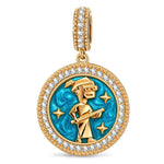 ESTJ MBTI Personality Tarnish-Resistant Silver Dangle Charm With Enamel In 14K Gold Plated