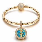 ESTJ MBTI Personality Tarnish-Resistant Silver Dangle Charm With Enamel In 14K Gold Plated