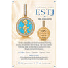 ESTJ MBTI Personality Tarnish-Resistant Silver Dangle Charm With Enamel In 14K Gold Plated