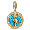 ISTJ MBTI Personality Tarnish-Resistant Silver Dangle Charm With Enamel In 14K Gold Plated