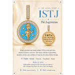 ISTJ MBTI Personality Tarnish-Resistant Silver Dangle Charm With Enamel In 14K Gold Plated