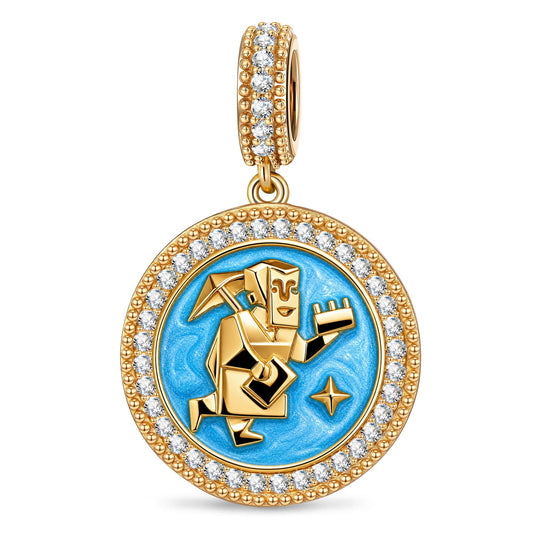 gona- ESFJ MBTI Personality Tarnish-Resistant Silver Dangle Charm With Enamel In 14K Gold Plated