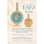 ESFJ MBTI Personality Tarnish-Resistant Silver Dangle Charm With Enamel In 14K Gold Plated