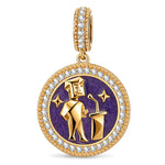 ENTP MBTI Personality Tarnish-Resistant Silver Dangle Charm With Enamel In 14K Gold Plated