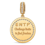ENTP MBTI Personality Tarnish-Resistant Silver Dangle Charm With Enamel In 14K Gold Plated