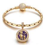 ENTP MBTI Personality Tarnish-Resistant Silver Dangle Charm With Enamel In 14K Gold Plated