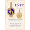 ENTP MBTI Personality Tarnish-Resistant Silver Dangle Charm With Enamel In 14K Gold Plated