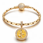ESTP MBTI Personality Tarnish-Resistant Silver Dangle Charm With Enamel In 14K Gold Plated