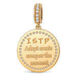 ISTP MBTI Personality Tarnish-Resistant Silver Dangle Charm With Enamel In 14K Gold Plated