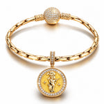 ISTP MBTI Personality Tarnish-Resistant Silver Dangle Charm With Enamel In 14K Gold Plated