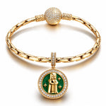 ENFJ MBTI Personality Tarnish-Resistant Silver Dangle Charm With Enamel In 14K Gold Plated