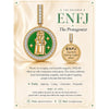 ENFJ MBTI Personality Tarnish-Resistant Silver Dangle Charm With Enamel In 14K Gold Plated