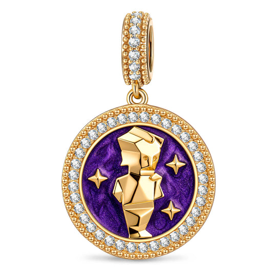 gona- INTJ MBTI Personality Tarnish-Resistant Silver Dangle Charm With Enamel In 14K Gold Plated