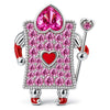 Wonderland Card Guard Tarnish-Resistant Silver Charm In White Gold Plated