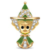 Green Fairy Godmother Tarnish-Resistant Silver Charm In 14K Gold Plated