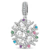 Coral Reef Pearl Tarnish-Resistant Silver Charm In White Gold Plated