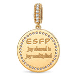 ESFP MBTI Personality Tarnish-Resistant Silver Dangle Charm With Enamel In 14K Gold Plated