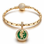 ENFP MBTI Personality Tarnish-Resistant Silver Dangle Charm With Enamel In 14K Gold Plated