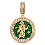 INFJ MBTI Personality Tarnish-Resistant Silver Dangle Charm With Enamel In 14K Gold Plated