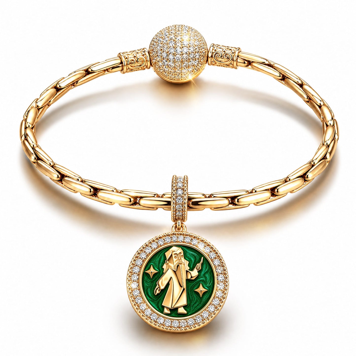 INFJ MBTI Personality Tarnish-Resistant Silver Dangle Charm With Enamel In 14K Gold Plated