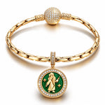 INFJ MBTI Personality Tarnish-Resistant Silver Dangle Charm With Enamel In 14K Gold Plated