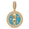 ISFJ MBTI Personality Tarnish-Resistant Silver Dangle Charm With Enamel In 14K Gold Plated