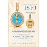 ISFJ MBTI Personality Tarnish-Resistant Silver Dangle Charm With Enamel In 14K Gold Plated
