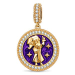 INTP MBTI Personality Tarnish-Resistant Silver Dangle Charm With Enamel In 14K Gold Plated