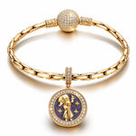 INTP MBTI Personality Tarnish-Resistant Silver Dangle Charm With Enamel In 14K Gold Plated
