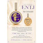 ENTJ MBTI Personality Tarnish-Resistant Silver Dangle Charm With Enamel In 14K Gold Plated