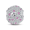 Andersen's Fairy Tales Little Mermaid Tarnish-Resistant Silver Charm With Crystal In White Gold Plated