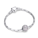 Andersen's Fairy Tales Little Mermaid Tarnish-Resistant Silver Charm With Crystal In White Gold Plated