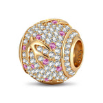 Andersen's Fairy Tales Little Mermaid Tarnish-Resistant Silver Charm With Crystal In 14K Gold Plated