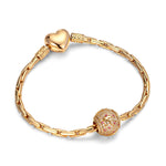 Andersen's Fairy Tales Little Mermaid Tarnish-Resistant Silver Charm With Crystal In 14K Gold Plated